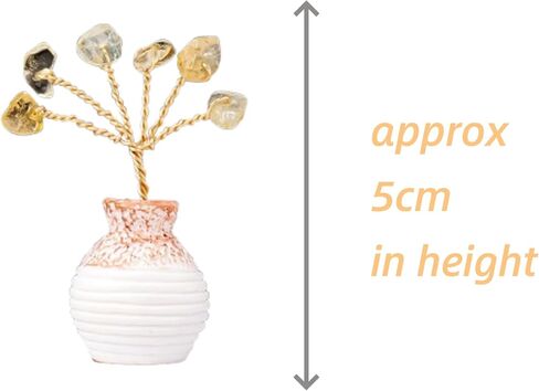 Mini Gemstone Life Tree in Decorative Vase – 5cm | Handcrafted Crystal Décor (Green Aventurine) in Saudi Arabia