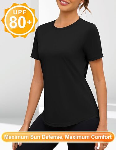 Blingfit Workout Tops for Women Short Sleeve Yoga Shirts Sports Gym Tshirts Quick Drying Running Top UPF 80+ Sun Protection in Saudi Arabia
