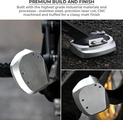 ViaTerra Himalayan 450 Motorcycle Kickstand Shoe & Side Stand Extender, Himalayan Accessories for Secure Parking with Foot Peg Extender I Provides Enhanced Stability and Support in Kuwait