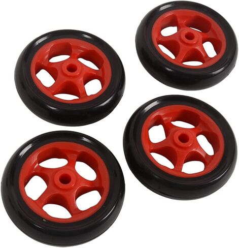 MOTO4U Motorcycle Stand Wheels Replacement for Front Lift Stand Rear Stand Triple Tree Stand Single-sided Swingarm Stand 4PC Tyres Red in Saudi Arabia