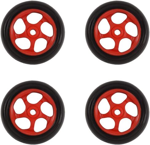 MOTO4U Motorcycle Stand Wheels Replacement for Front Lift Stand Rear Stand Triple Tree Stand Single-sided Swingarm Stand 4PC Tyres Red in Saudi Arabia