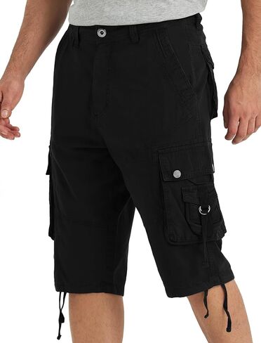 Cargo Shorts for Men Multi Pockets Mens Shorts Twill Below Knee 13 Inches Cotton Relaxed Fit Hiking Outdoor Work in Saudi Arabia
