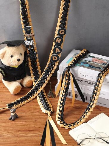 Tftafan 2 قطعة طويلة خريج طويل Leis 70 بوصة التخرج Lei قلادة من 2025 التخرج قلادات مضفر من أجل التخرج من كلية ثانوية ديي ديكورز in Kuwait