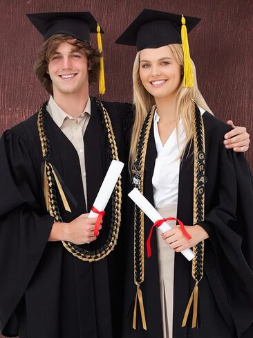 Tftafan 2 قطعة طويلة خريج طويل Leis 70 بوصة التخرج Lei قلادة من 2025 التخرج قلادات مضفر من أجل التخرج من كلية ثانوية ديي ديكورز in Kuwait