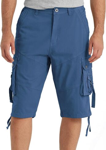 Cargo Shorts for Men Multi Pockets Mens Shorts Twill Below Knee 13 Inches Cotton Relaxed Fit Hiking Outdoor Work in Saudi Arabia