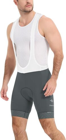 Santic Cycling Bib Shorts Men Padded Cycling Bib Tights Men Bike Bibs with Pocket in Kuwait
