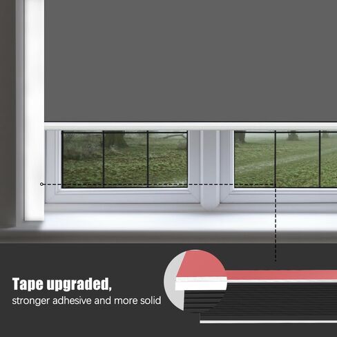 SEEYE Blackout Light Blockers, PVC Light Blockers Side Tracks for Roller Window Shades and Blinds 100% Blackout L-Shaped Light Blocking Strips for Bedroom, Easy to Install(White, 16.9'', 6pcs) in Saudi Arabia