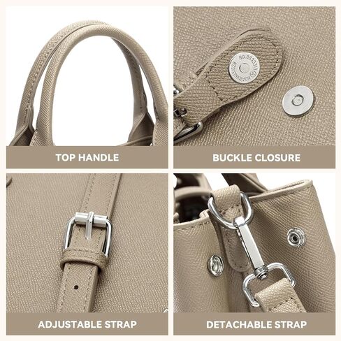 BOSTANTEN Satchel Bag for Women- Adjustable Shape, 3-Way Carry Convertible Vegan Leather Tote for Work Travel in Saudi Arabia