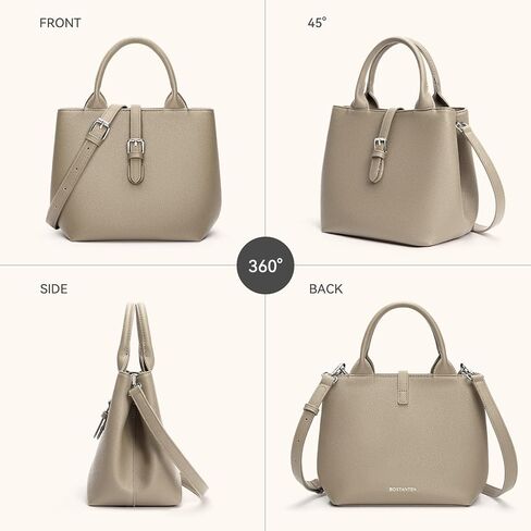 BOSTANTEN Satchel Bag for Women- Adjustable Shape, 3-Way Carry Convertible Vegan Leather Tote for Work Travel in Saudi Arabia