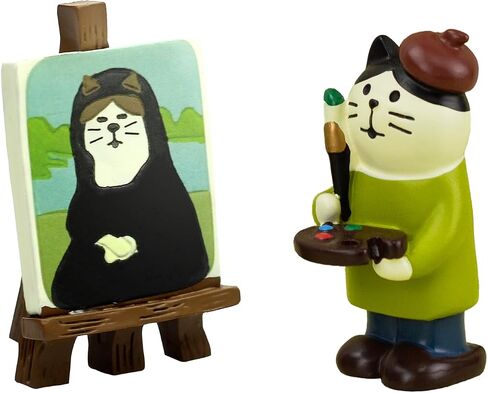 Cute Mini Cat on Books Figurine Resin Cat for Office, Home Decoration Perfect Cute Cat Gift for Cat Lovers in Kuwait