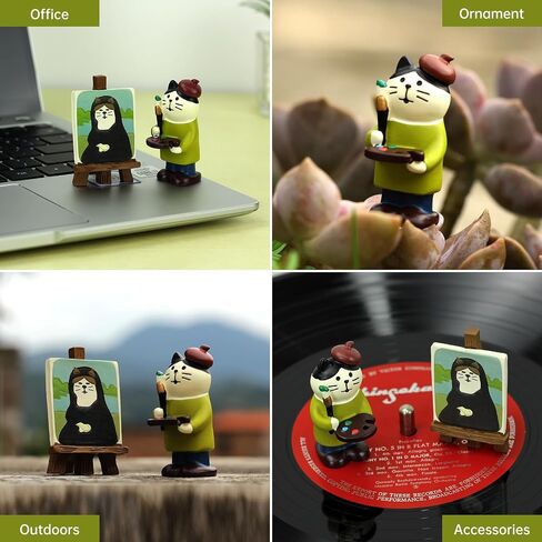 Cute Mini Cat on Books Figurine Resin Cat for Office, Home Decoration Perfect Cute Cat Gift for Cat Lovers in Kuwait