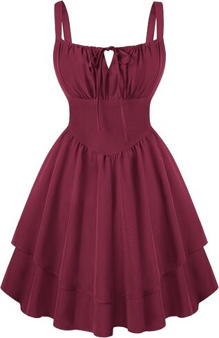 Scarlet Darkness Mini Corset Dress for Women Teens Ruffle Sundress Homecoming Dresses in Saudi Arabia