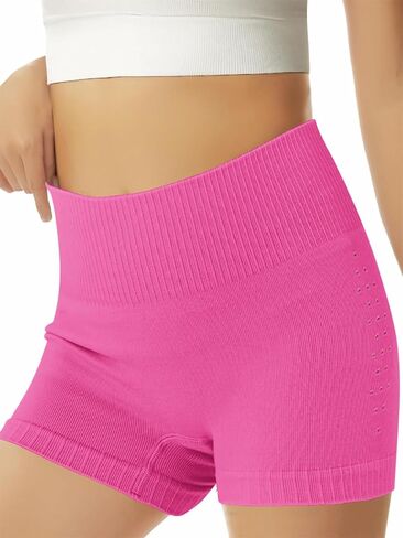 Haloumoning Girls High Waist Side Pinhole Athletic Shorts Kids Gymnastic Stretchy Yoga Volleyball Shorts 7-14 Years in Kuwait