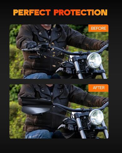 Motorcycle Handguards Coffin Cut Hand Guards Compatible with Harley Sportster Touring Street Glide Road King Electra Glide 2007-2023(Cable Clutch Style -Large) in Saudi Arabia