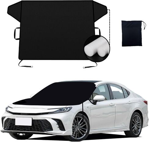 Windshield & Roof Protector for SUV - Waterproof All-Weather Car Cover with UV Resistant Snowproof Protection, Easy Storage & Windproof Dustproof Indoor Outdoor Use in Saudi Arabia