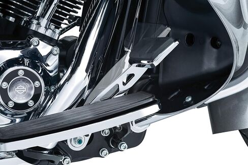 Kuryakyn 9649 التحكم في قدم الدراجة النارية: دواسة فرامل ممتدة لـ 2014-19 Harley-Davidson Touring & Trike مع أجزاء سفلية، أسود لامع in Kuwait