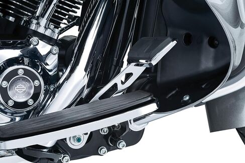 Kuryakyn 9649 التحكم في قدم الدراجة النارية: دواسة فرامل ممتدة لـ 2014-19 Harley-Davidson Touring & Trike مع أجزاء سفلية، أسود لامع in Kuwait
