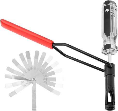 Valve Lapping Guiding Removal Tool, Jam Nut Valve Adjustment Tool with Angled Feeler Gauge for 10mm Jam Nut Compatible with Hond-a/Nissa-n Auto Vehicle Engines(Color:1) in Saudi Arabia