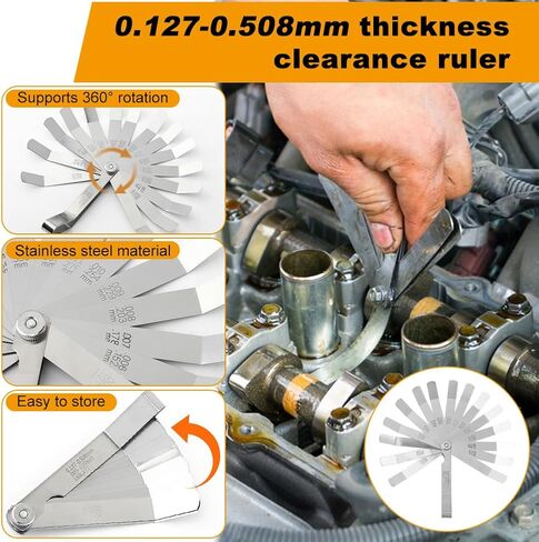 Valve Lapping Guiding Removal Tool, Jam Nut Valve Adjustment Tool with Angled Feeler Gauge for 10mm Jam Nut Compatible with Hond-a/Nissa-n Auto Vehicle Engines(Color:1) in Saudi Arabia