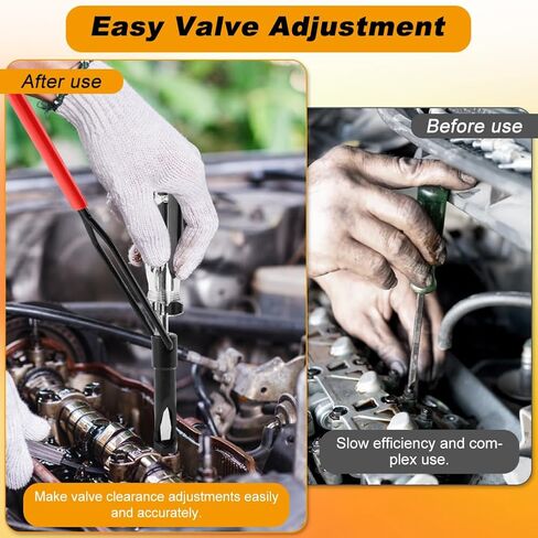 Valve Lapping Guiding Removal Tool, Jam Nut Valve Adjustment Tool with Angled Feeler Gauge for 10mm Jam Nut Compatible with Hond-a/Nissa-n Auto Vehicle Engines(Color:1) in Saudi Arabia