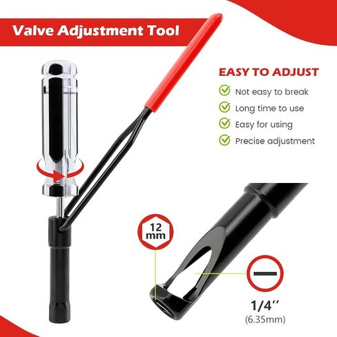 Valve Adjustment Tool,10mm Jam Nut Valve Adjustment Tool,Valve Lapping Tool,Jam Nut Stud Slotted Valve Adjustment Tool,Valve Grinding Tool Compatible with Japanese Auto Engines in Saudi Arabia