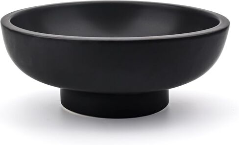 Decorative Bowl, Ceramic Fruit Bowl for Kitchen Counter(Black 10.5Inch×4.25Inch) in Saudi Arabia