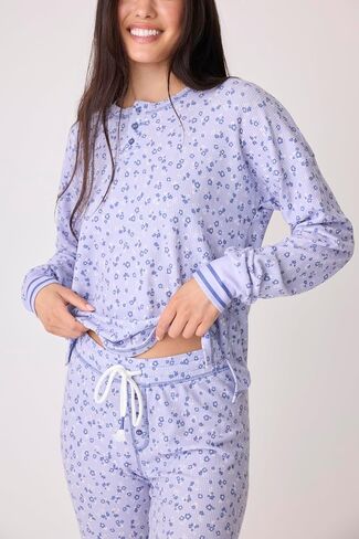 P.J. Salvage Women's Peace & Love Within Long Sleeve Top in Saudi Arabia