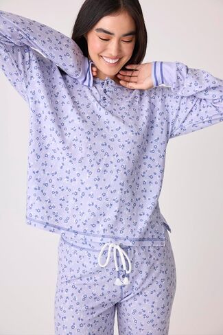 P.J. Salvage Women's Peace & Love Within Long Sleeve Top in Saudi Arabia
