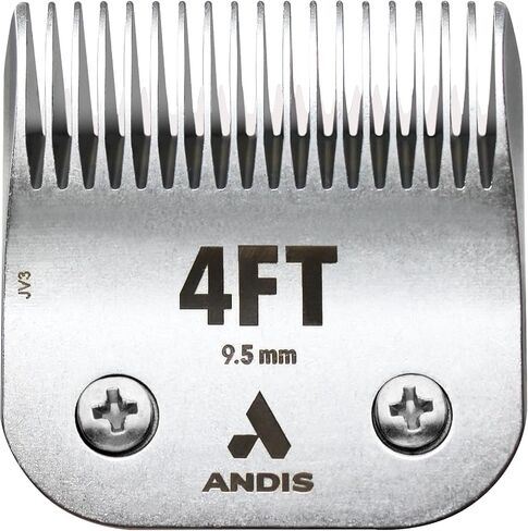 شفرة قص الحيوانات الأليفة من الفولاذ المصبوغ بالكربون من Andis CeramicEdge، مقاس 5FC، طول القطع 1/4 بوصة (72635)، فضي in Saudi Arabia