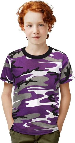 Kids Camo T-Shirt, Lightweight and Breathable Summer Camo T-Shirt for Outdoor Play, Adventure and Everyday Comfort in Saudi Arabia