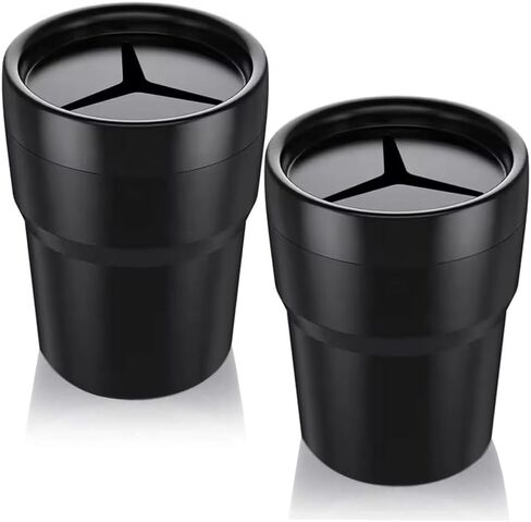 تلبس سلة المهملات في سيارة Fiotok مع الغطاء ، وقمامة السيارات المصغرة المصغرة ، حامل القمامة مركبة ، حامل كوب في وحدة التحكم أو الباب لسيارة السيارات ، والمنزل ، والمطبخ ، وغرفة الطعام 2 عبوات in Kuwait