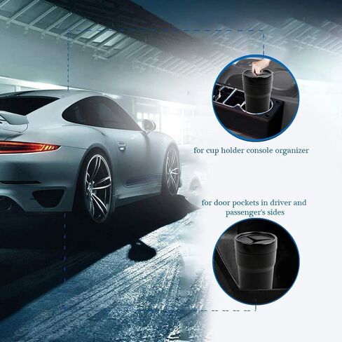 تلبس سلة المهملات في سيارة Fiotok مع الغطاء ، وقمامة السيارات المصغرة المصغرة ، حامل القمامة مركبة ، حامل كوب في وحدة التحكم أو الباب لسيارة السيارات ، والمنزل ، والمطبخ ، وغرفة الطعام 2 عبوات in Kuwait