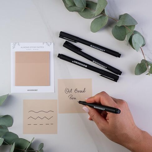 أقلام دايفرسيبي ذات الرأس الرفيع الدائمة، 3 عبوات من أقلام التحديد سريعة الجفاف، أقلام كتابة ملاحظات لاصقة شفافة، لوازم فنية للمكتب والمدارس، أقلام تحديد دقيقة زيتية ملونة in Kuwait