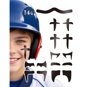 48 Pairs Eye Black Stickers, Breathable Sports Eye Strips Baseball Football Softball Face Eyeblack Stickers for Party Game Sport Supplies, Baseball Mom Accessories (Strip)