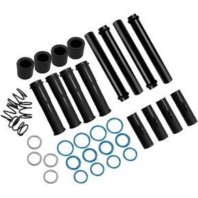 Adjustable Push Rod Cover Kit Replacement for 1999-2017 Harley Davidson Twin Cam Models FLST FXST (Excludes 2017 Touring) - Glossy Black