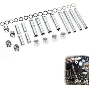 M8 Pushrods تغطي مجموعة لعام 2017 Harley Milwaukee 8 محرك Touring Softail Bikes (Chrome)