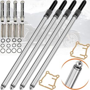 Adjustable Pushrod & Cover Kit Compatible With 1999-2017 HD Touring Softail Dyna big twins, twin cam 88", 95", 96", 103", 106" Replace for 93-5095, 935095, 499961