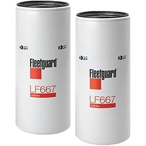 Genuine Fleetguard - Cummins Filtration LF667 Fleetguard Lube Full Flow Spin-On (Pack of 2), Replaces Baldwin B76, Donaldson P554004, Luber Finer LFP3191, Napa 1791, Wix 51791
