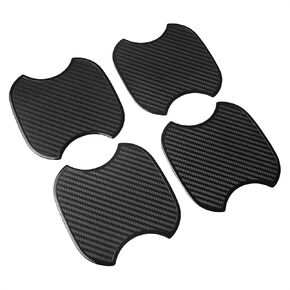 4 Pcs Carbon Fiber 3D Texture Car Door Handle Protector Pad Scratch Resistant Durable Premium Protection for Car Door Handles Prevents Scratches and Wear M Size