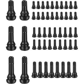 52 PCS Valve Stem,Car Accessories Tire Valve Stems,TR412 TR413 TR414 Valve Stem,Rubber Snap-in Tire Valve Stem,Replacement for Tubeless 0.453 Inch Rim Holes on Standard Vehicle Tires