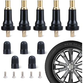 5 PCS TPMS 20008 STER صمام الإطارات ، SNAP-in Rubber Lipber Tire Sensor STEM ، استبدال جذع صمام TPMS ، متوافق مع جيب Escalade Avalanche Sierra