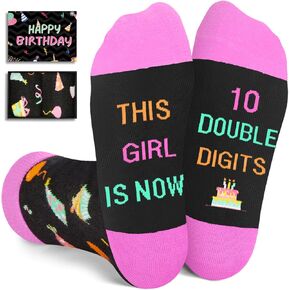 HAPPYPOP 10 Year Old Birthday Gifts Socks Ideas - Gifts for Ten Year Old Tween Boys Girls in Gift Box