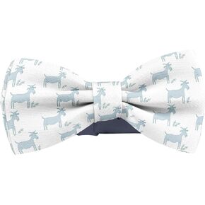 Adjustable Pre-tied bow tie for Men (Goats On Pattern) Elegant Cute Bowties for Dogs Cats Pets
