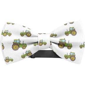 Adjustable Pre-tied bow tie for toddler Boys (Tractor Transport Childrens Pattern) Elegant Cute Bowties for Dogs Cats Pets