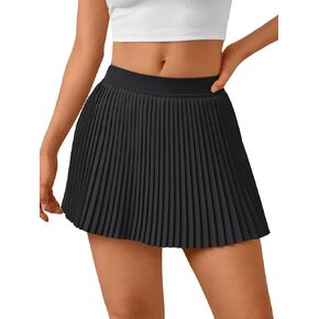 Trendy Queen Women's Pleated Tennis Skirt with Shorts Underneath High Waisted Athletic Skorts with Pockets 2025 Golf Outfits