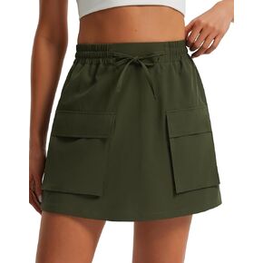 Libin Women's Cargo Skort High Chected Dary Disy Deing Golf Golf Tennis Shorts Tennis Tennis مع جيوب