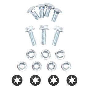 ATRACYPART Gas Tank Skid Plate Bolts Compatible with Jeep Wrangler YJ CJ CJ5 CJ7 Scrambler 1976-1995 (Include Bolts & Flange Nuts & Pushnut Bolt Retainers)