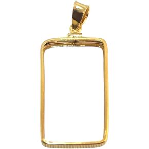 14k Yellow Gold Filled for bezel frame for 1 oz credit suisse Pamp Lady Fortuna Gold bar / 1 oz Credit Suisse /1 oz Pamp Rosa (Gold Bar Not Included)