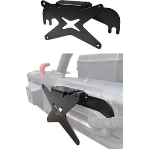 لوحة ترخيص Flip-up رخصة رخصة لجميع Hawse Fairlead 10 بوصة ، قوس لوحة ترخيص Universal متوافق مع شاحنة بيك آب على الطرق الوعرة سيارات سيارات الدفع الرباعي القابلة للتعديل