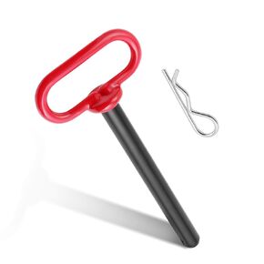 Trailer Hitch Pin, 5/8 x 6 Inch Tractor Hitch Pin with R-Clip Pin for Lawn Mower, Tractor, Trailer (Red)